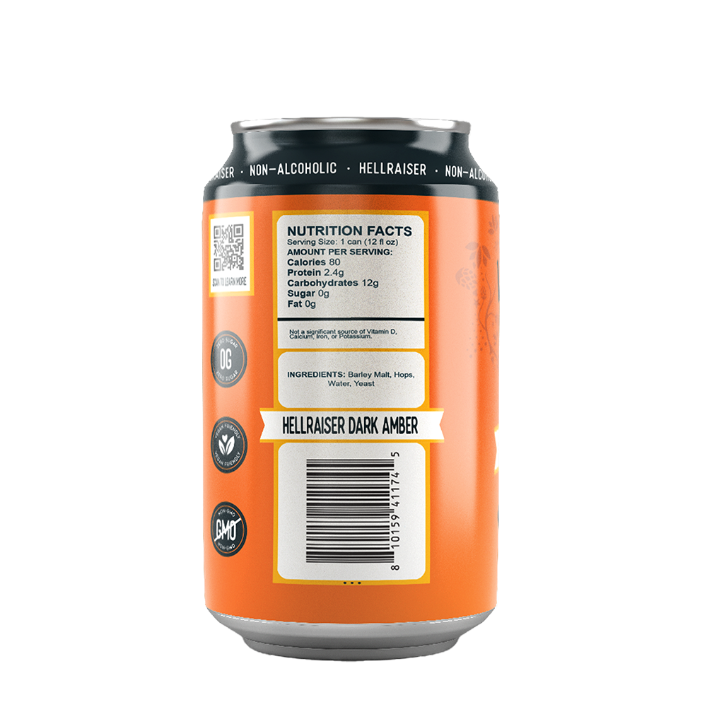 Hellraiser Dark Amber 12oz 4-Pack | NA Craft Beer – WellBeing Brewing®