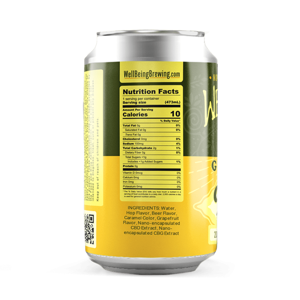 
                  
                    Golden Hemp CBD CBG Non-Alcoholic Beer – Ingredients and Nutrition Facts Back Can View
                  
                